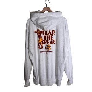 VINTAGE CHAMPION Florida Seminoles collegiate Reverse Weave Hoodie in Cream XXL